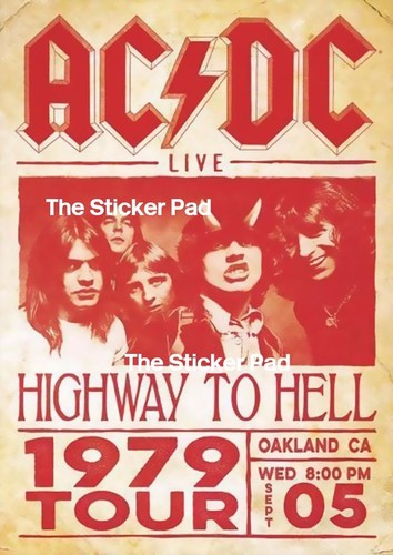 Sticker dc 1979 tour - -, ac/dc