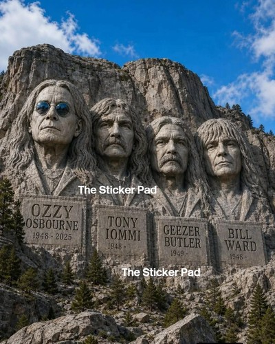 Sticker black sabbath ozzy - black,