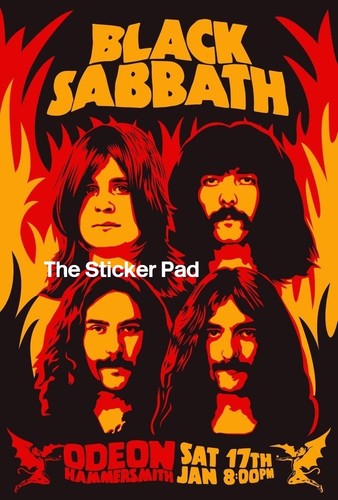 Sticker black sabbath ozzy - black,